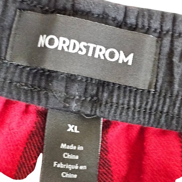 Nordstrom Mens XL Red/Black Plaid Comfy Lounge Sleepwear PJ Pants Stretch Waist - Picture 8 of 12